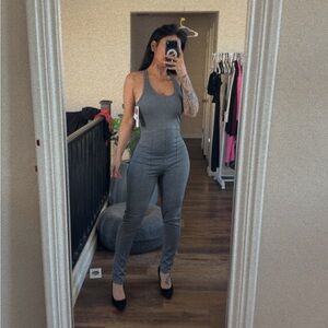 Chic Gray Women's Jumpsuit